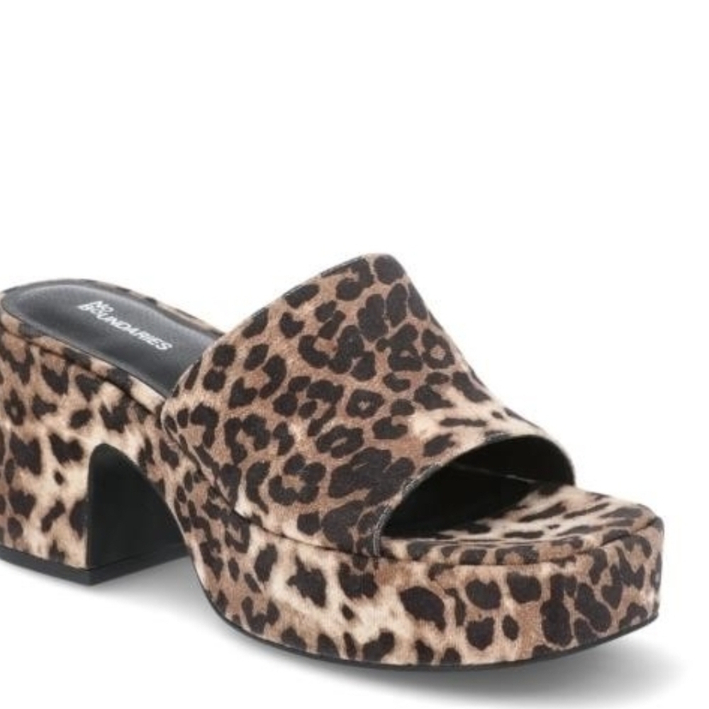 Steve Madden Animal Print Platform Mules